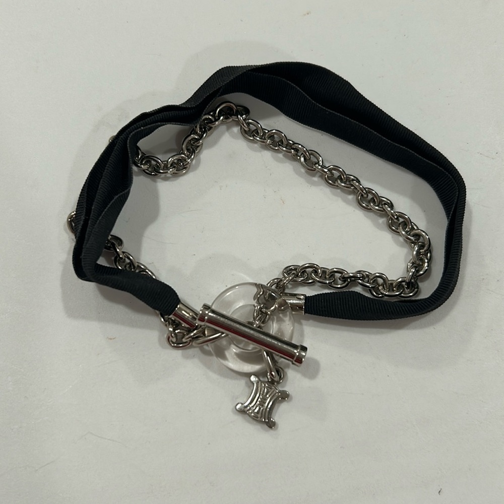 Vintage Celine toggle closure choker